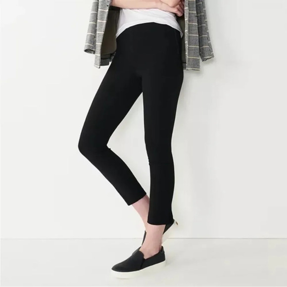 Vince The Italy Ponte Ankle Zipper‎ Ponte Skinny Pants in Black size 6 - Picture 2 of 11